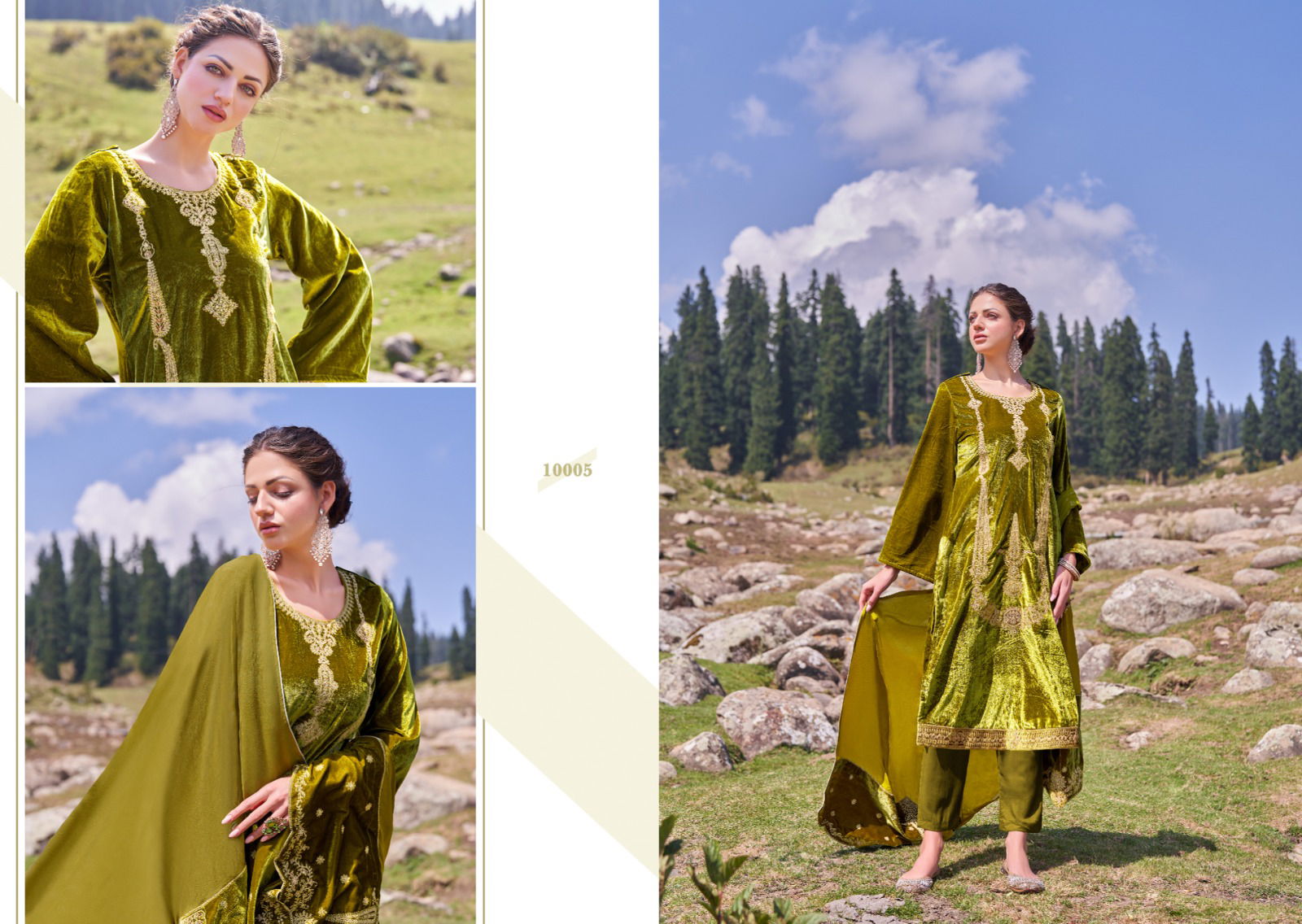 Zsm Jashn E Azeem Viscose Velvet Salwar Kameez Catalog
